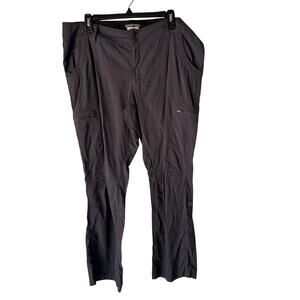 L.L. Bean Convertible Hiking Pants Women’s 16P Gray Nylon Stretch Outdoor Travel